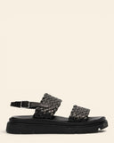 Sandali in pelle intrecciata