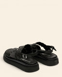 Sandali in pelle intrecciata