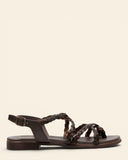 Sandali in pelle intrecciata