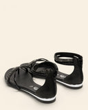 Niedrige Ledersandalen