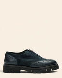 Stringate in pelle e suede
