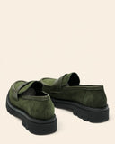 Mocassini in pelle e suede