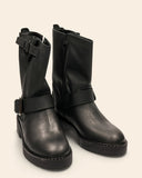 Stivaletti biker in pelle