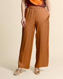 Pantaloni in raso di viscosa