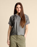 Blusa in raso di viscosa