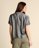 Blusa in raso di viscosa