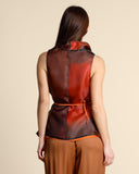 Camicia in georgette e raso