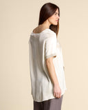 Blusa in raso di viscosa