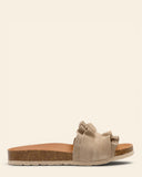 Sandali bassi in pelle scamoscaiata