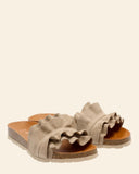 Sandali bassi in pelle scamoscaiata