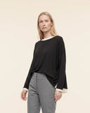 Maglia doppiata in tencel e lana