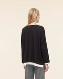 Maglia doppiata in tencel e lana