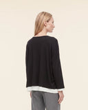 Maglia doppiata in tencel e lana