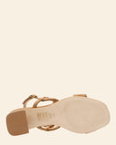 Sandali con tacco in pelle scamosciata