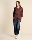 Maglia in lino e cotone