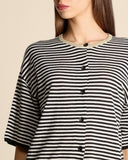 Cardigan in lino e cotone