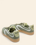 Sneakers in camoscio e tela