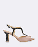 Scarpe open toe in pelle