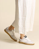 Sneakers in camoscio e tela