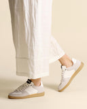 Sneakers in camoscio e tela