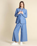 Pantaloni in viscosa e lino