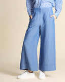 Pantaloni in viscosa e lino