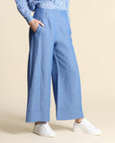 Pantaloni in viscosa e lino