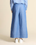 Pantaloni in viscosa e lino