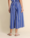 Gonna pantalone in cotone a righe