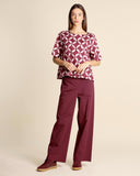 Pantaloni ampi in popeline