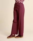 Pantaloni ampi in popeline