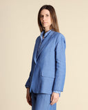 Giacca in viscosa e lino