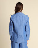 Giacca in viscosa e lino