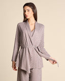 Giacca jacquard in jersey