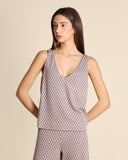 Top in jersey jacquard