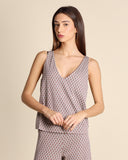 Top in jersey jacquard