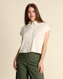 Camicia in cotone operato