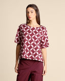 Blusa in popeline di cotone