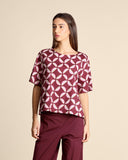 Blusa in popeline di cotone