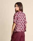 Blusa in popeline di cotone
