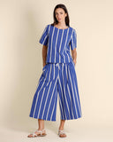 Blusa in cotone a righe