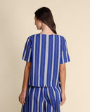 Blusa in cotone a righe