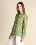 Camicia in cotone goffrato