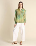 Camicia in cotone goffrato