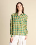 Camicia in cotone goffrato