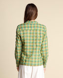 Camicia in cotone goffrato