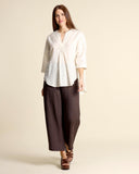 Blusa in cotone operato