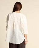 Blusa in cotone operato