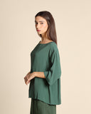 Blusa in crepe di misto seta