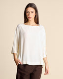 Blusa in crepe di misto seta